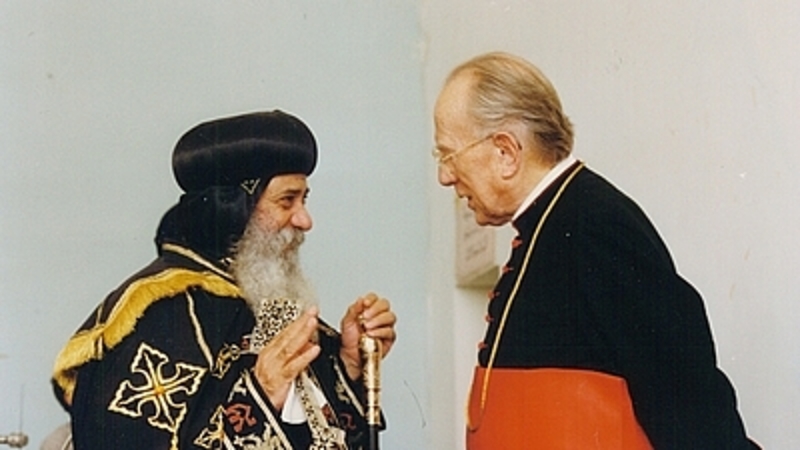 Kardinal König mit Papst-Patriarch Schenuda III.