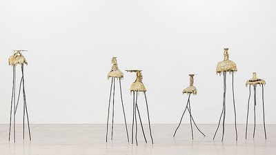 Poems to Gadgets (Icicles), 2018, Messing, Metall, Ausstellungsansicht: Grazer Kunstverein, 2018, Graz