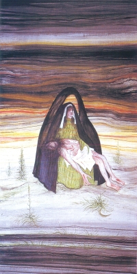 13. Station: Jesus wird in den Schoß seiner Mutter gelegt