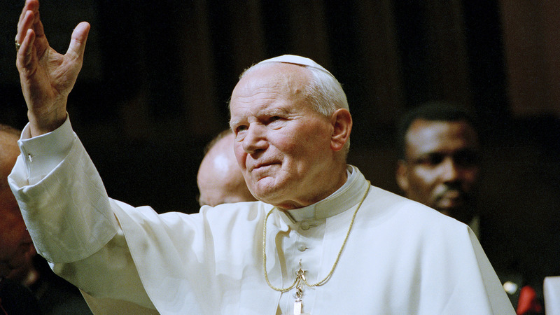 Papst Johannes Paul II. vor der Generalversammlung der Vereinten Nationen am 5. Oktober 1995 in New York